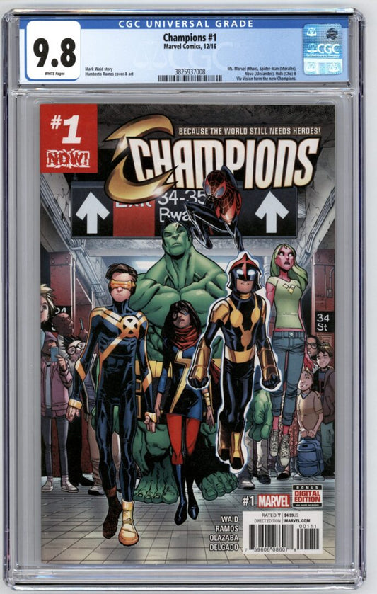 Champions #1  CGC 9.8  1st Team appearance of the  New Champions