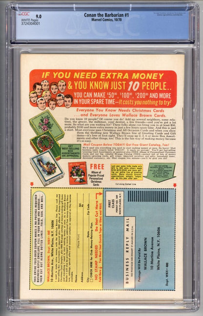 Conan the Barbarian #1  CGC 9.0  Origin and 1st appearance of Conan