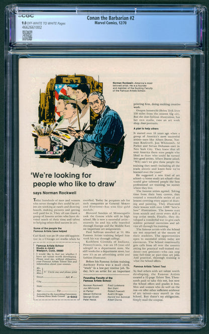 Conan the Barbarian #2  CGC 9.0