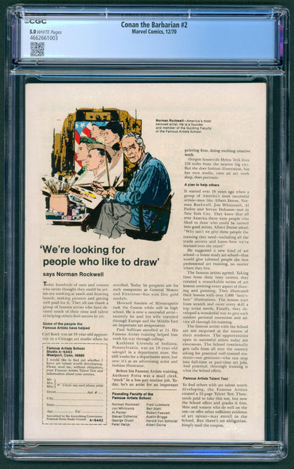 Conan the Barbarian #2  CGC 5.0
