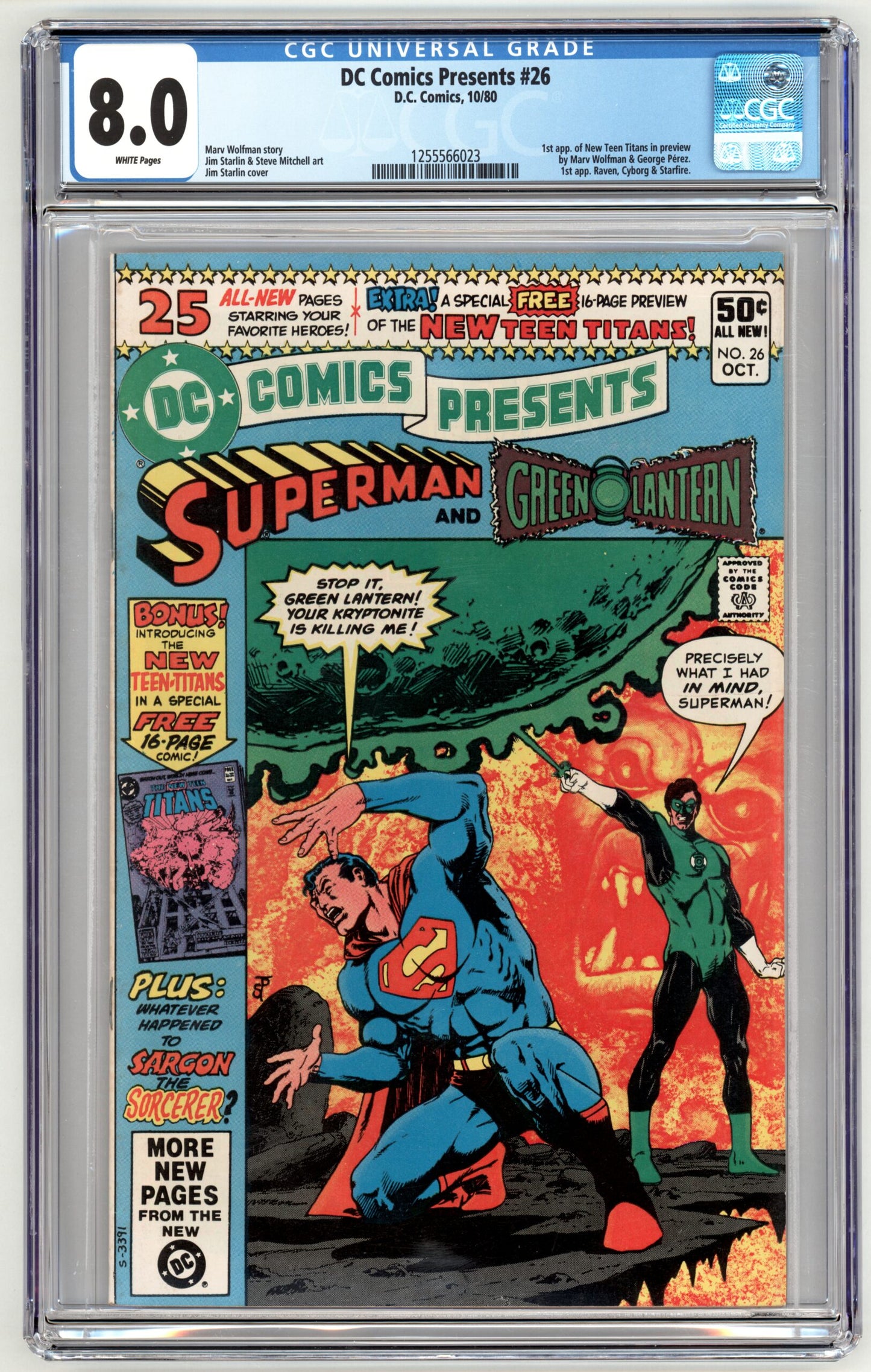 DC Comics Presents #26  CGC 8.0  1st appearance of Cyborg