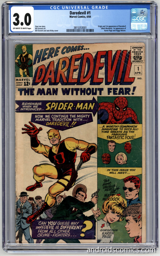 Daredevil #1  CGC 3.0 Origin & 1st App. of Daredevil