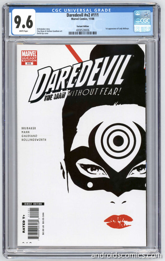 Daredevil #111  CGC 9.6 Variant  1st App. of Lady Bullseye