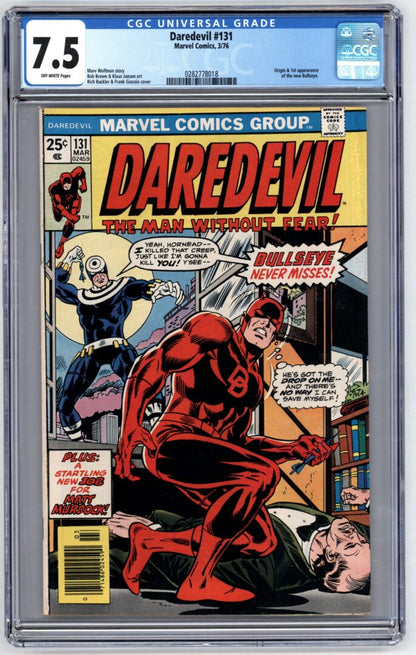 Daredevil #131  CGC 7.5  Origin and 1st appearance of Bullseye