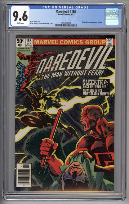Daredevil #168  CGC 9.6 Origin & 1st appearance of Elektra