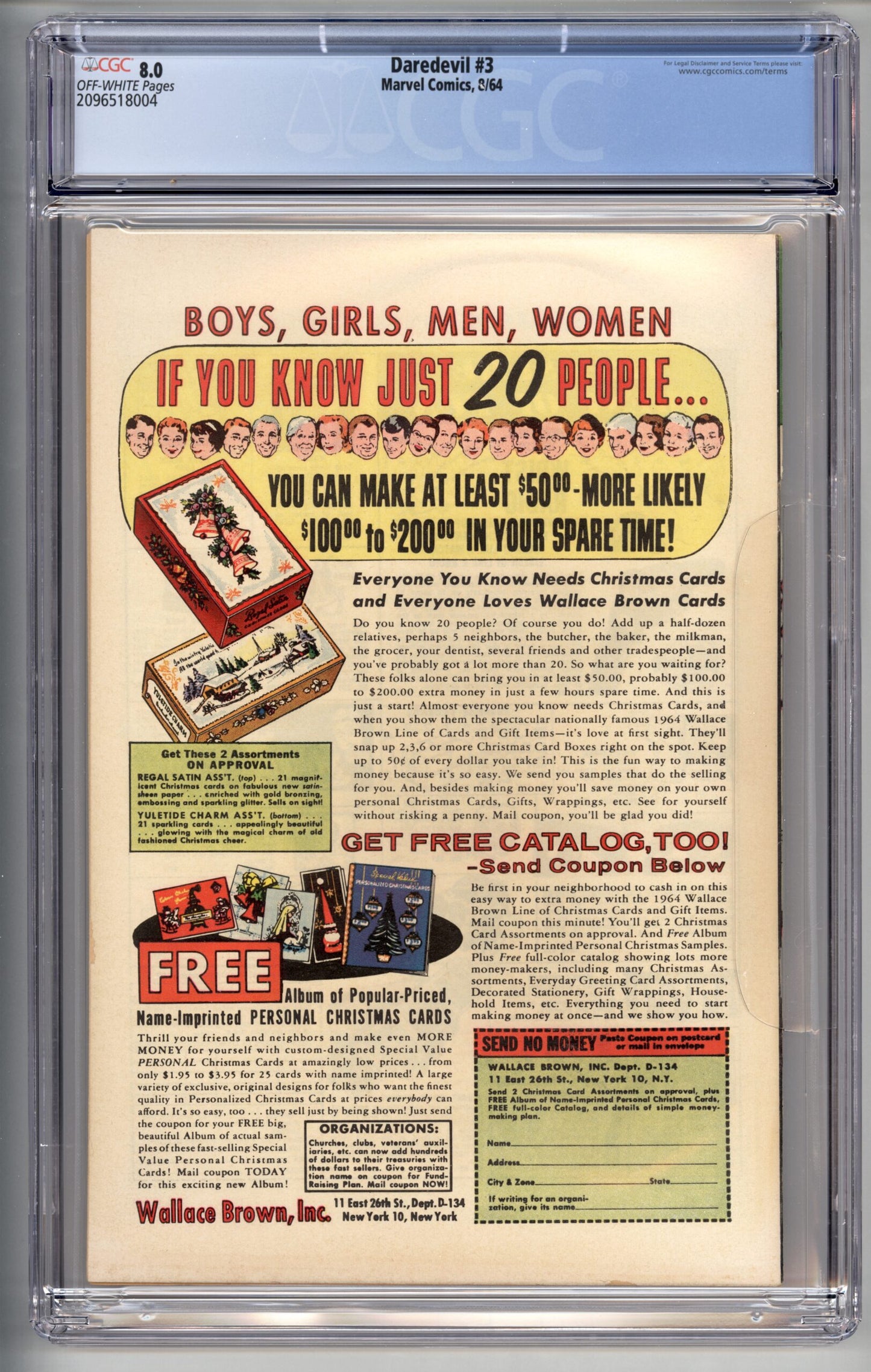 Daredevil #3  CGC 8.0  Origin and 1st appearance of the Owl