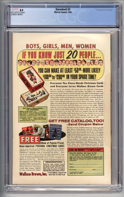 Daredevil #3  CGC 8.0  Origin and 1st appearance of the Owl