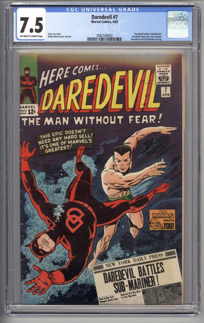 Daredevil #7  CGC 7.5  1st Appearance of Daredevil's red costume