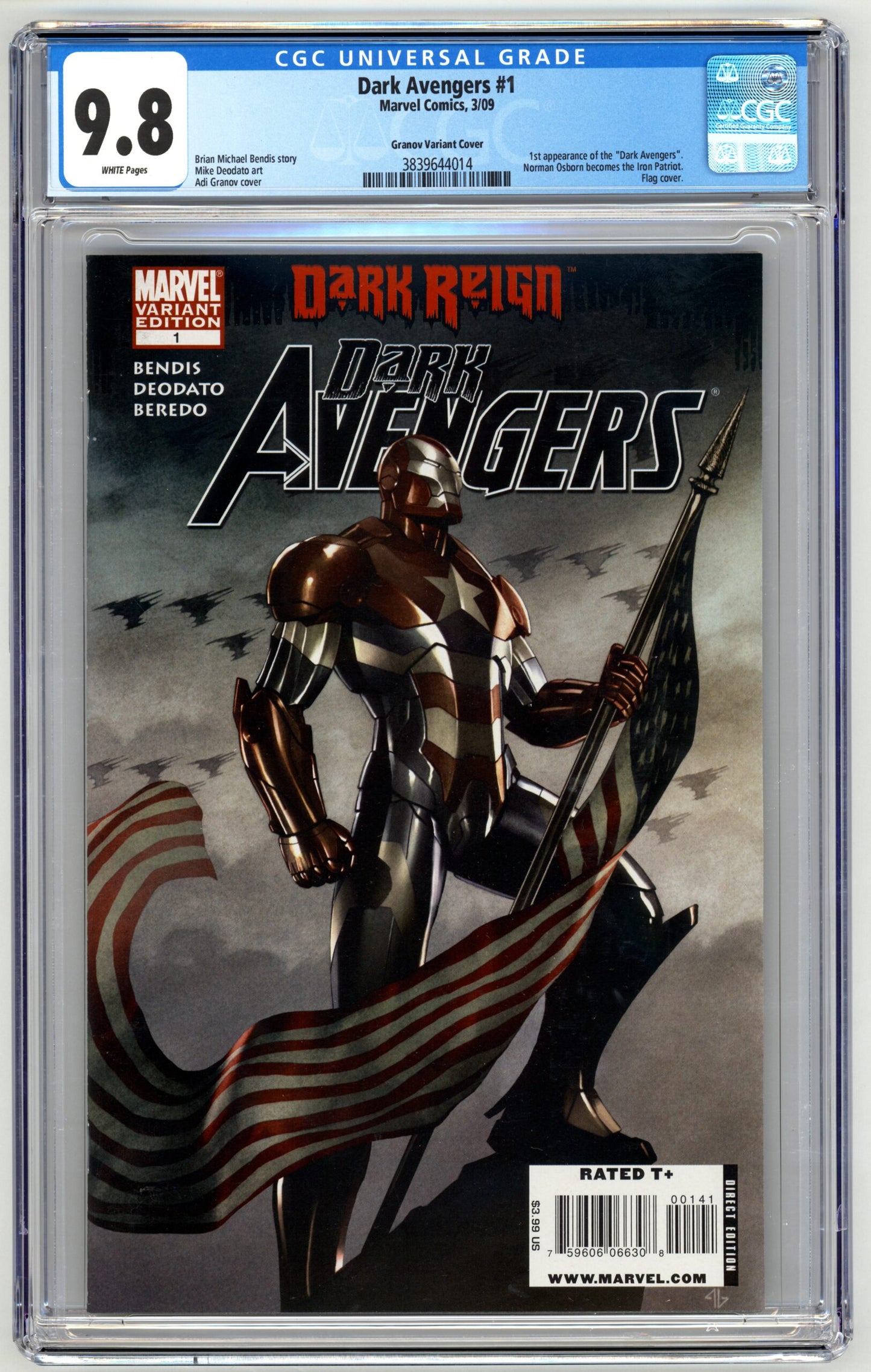 Dark Avengers #1  CGC 9.8  Granov Variant  1st App. of the "Dark Avengers"