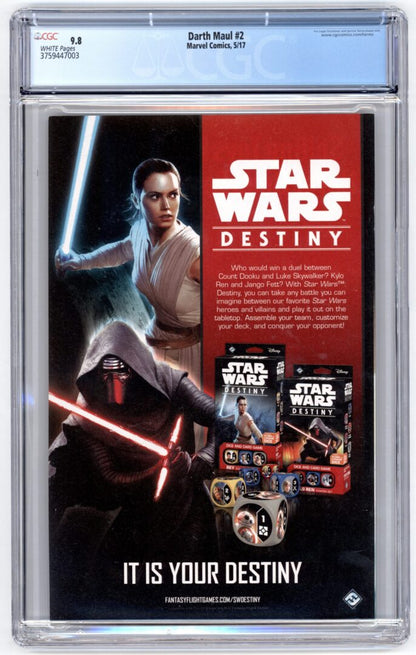 Star Wars Darth Maul #2  CGC 9.8  1st appearance of Cad Bane