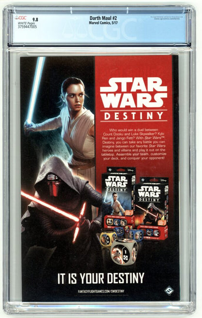 Darth Maul #2  CGC 9.8  1st App. of Cad Bane