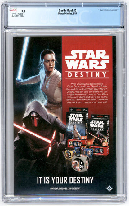 Star Wars Darth Maul #2  CGC 9.8 1st App. of Cad Bane