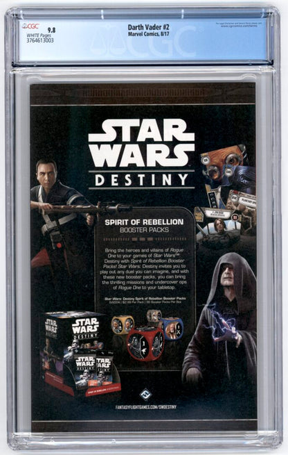 Darth Vader #2  CGC 9.8  1st cameo App. of  Kirak Infil'a