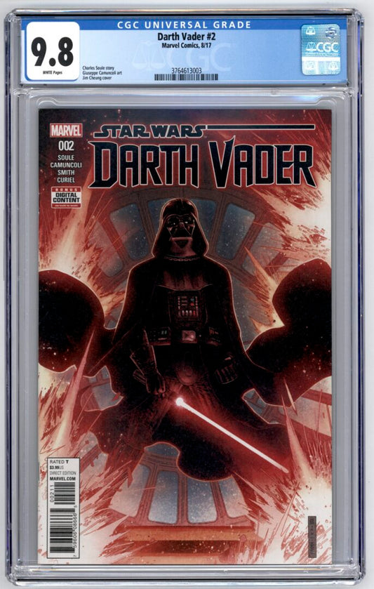 Darth Vader #2  CGC 9.8  1st cameo App. of  Kirak Infil'a