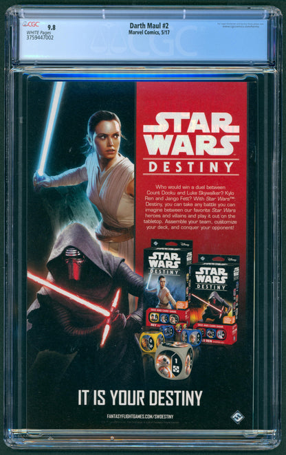 Star Wars Darth Maul #2  CGC 9.8 1st App. of Cad Bane