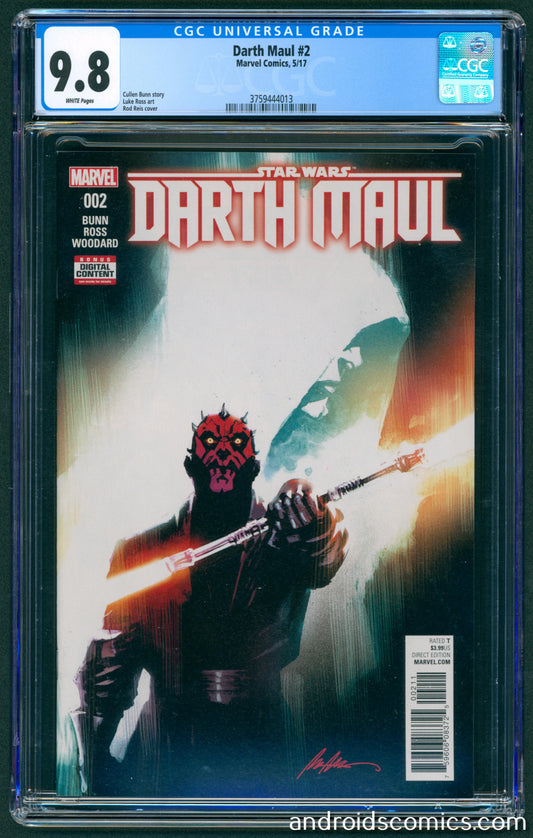 Star Wars Darth Maul #2  CGC 9.8 1st App. of Cad Bane