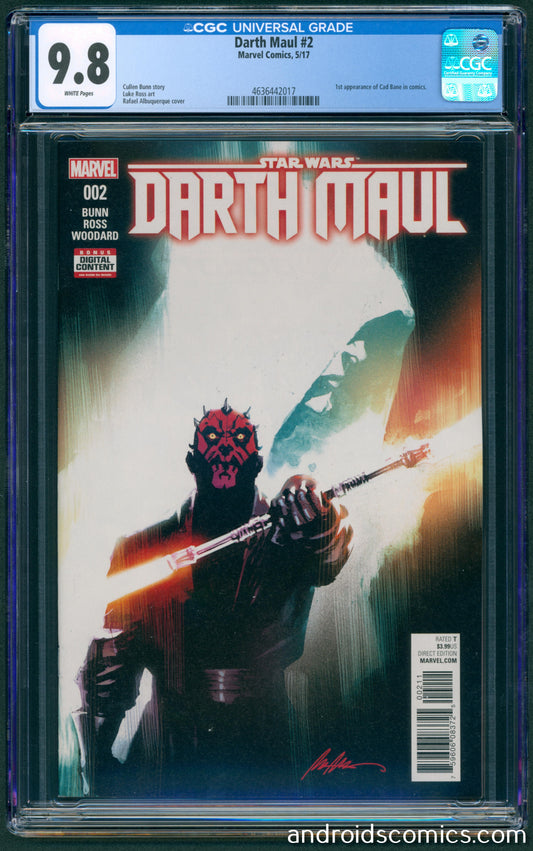 Star Wars Darth Maul #2  CGC 9.8 1st App. of Cad Bane