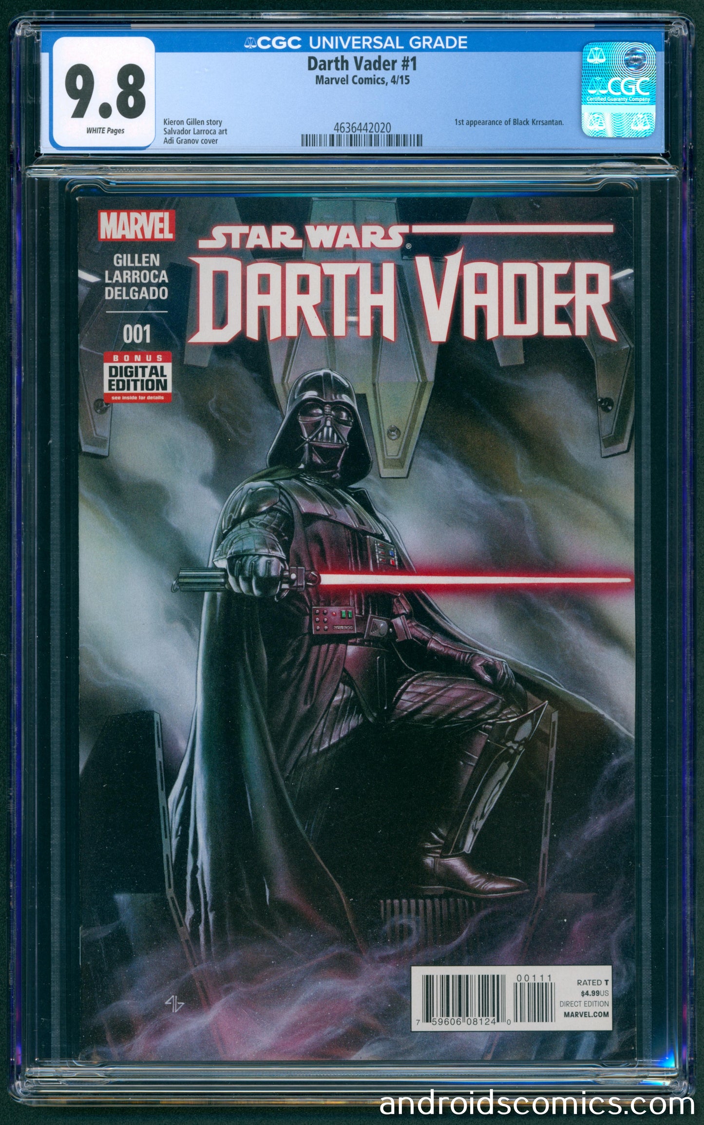 Darth Vader #1  CGC 9.8  1st App. of Krrsantan