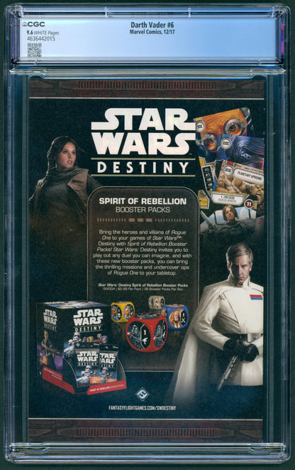 Star Wars Darth Vader #6 CGC 9.6 1st full App. of the Grand Inquisitor