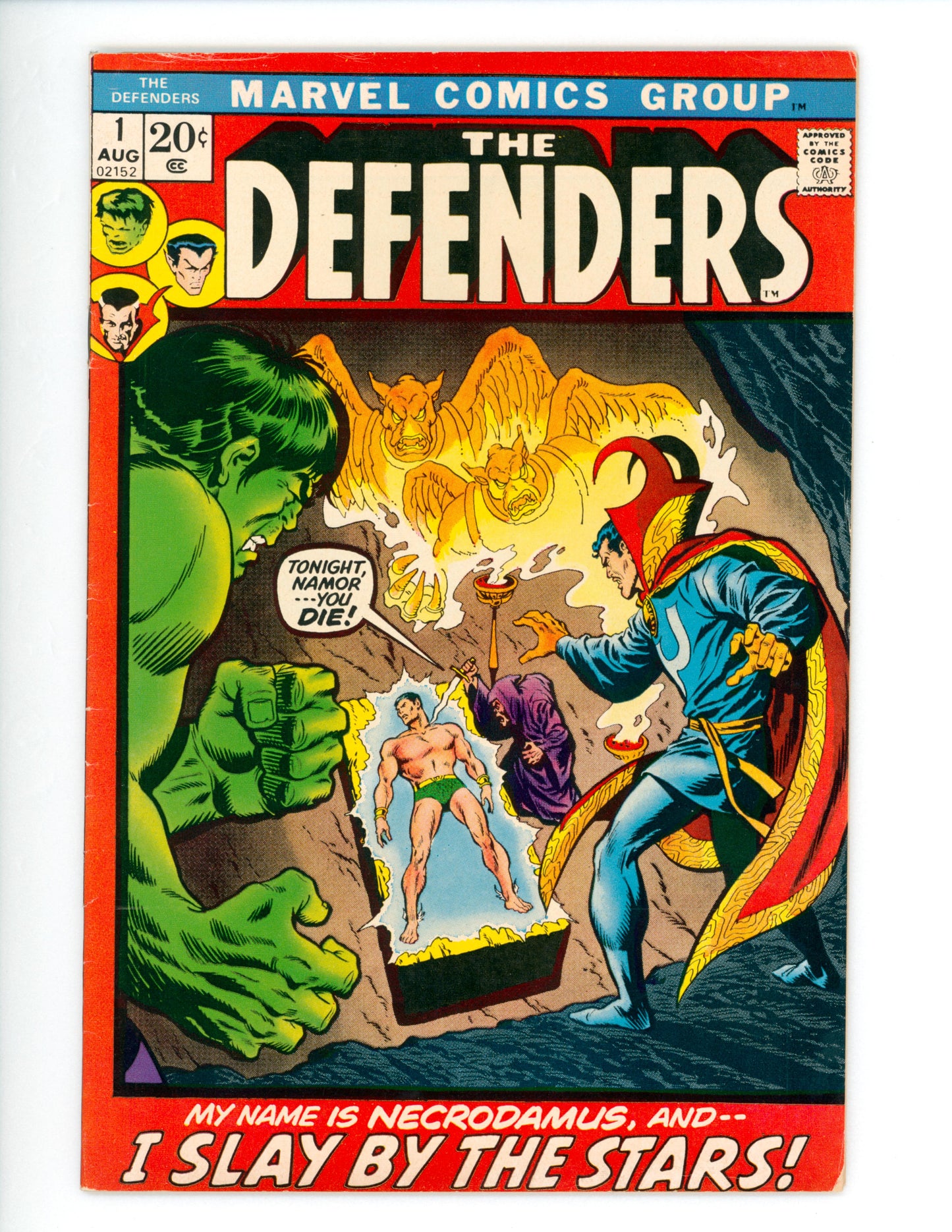 Defenders #1  VG/FN 1st App. of Necrodamus