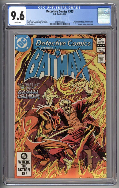 Detective Comics #523  CGC 9.6  1st appearance of Killer Croc in Cameo