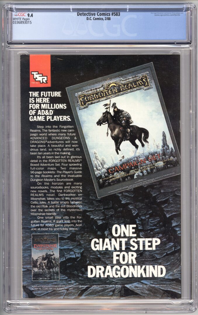 Detective Comics #583CGC 9.41st App. of Scarface & the Ventriloquist