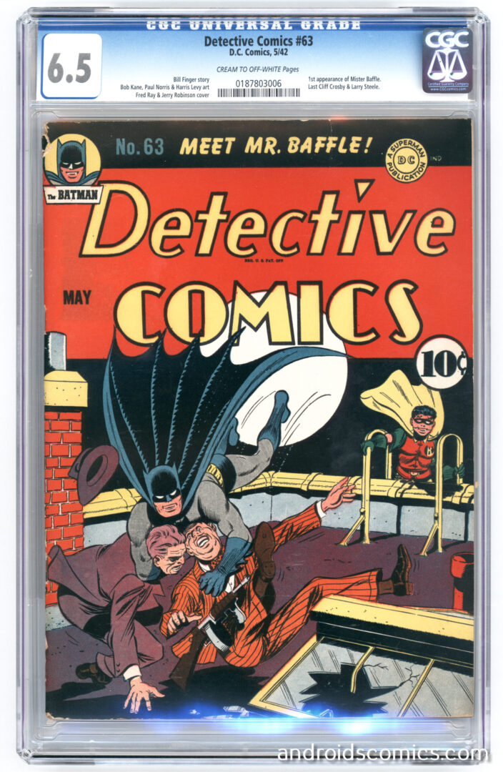 Detective Comics #63  CGC 6.5  1st App. of Mister Baffle