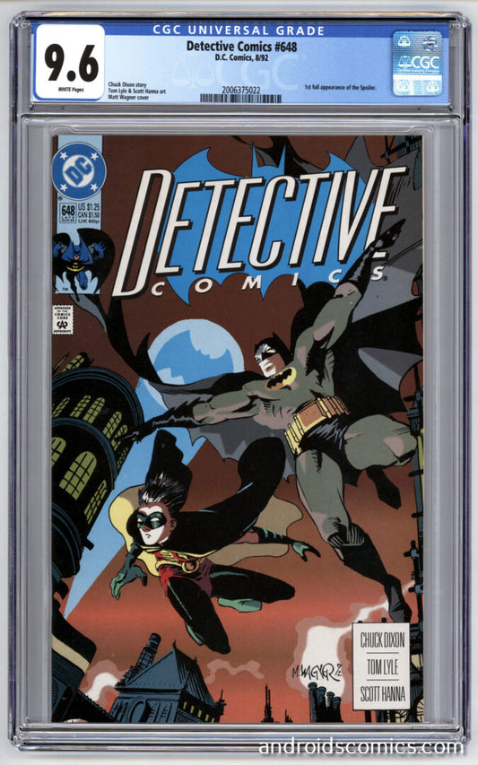 Detective Comics #648  CGC 9.6  1st full App. of the Spoiler
