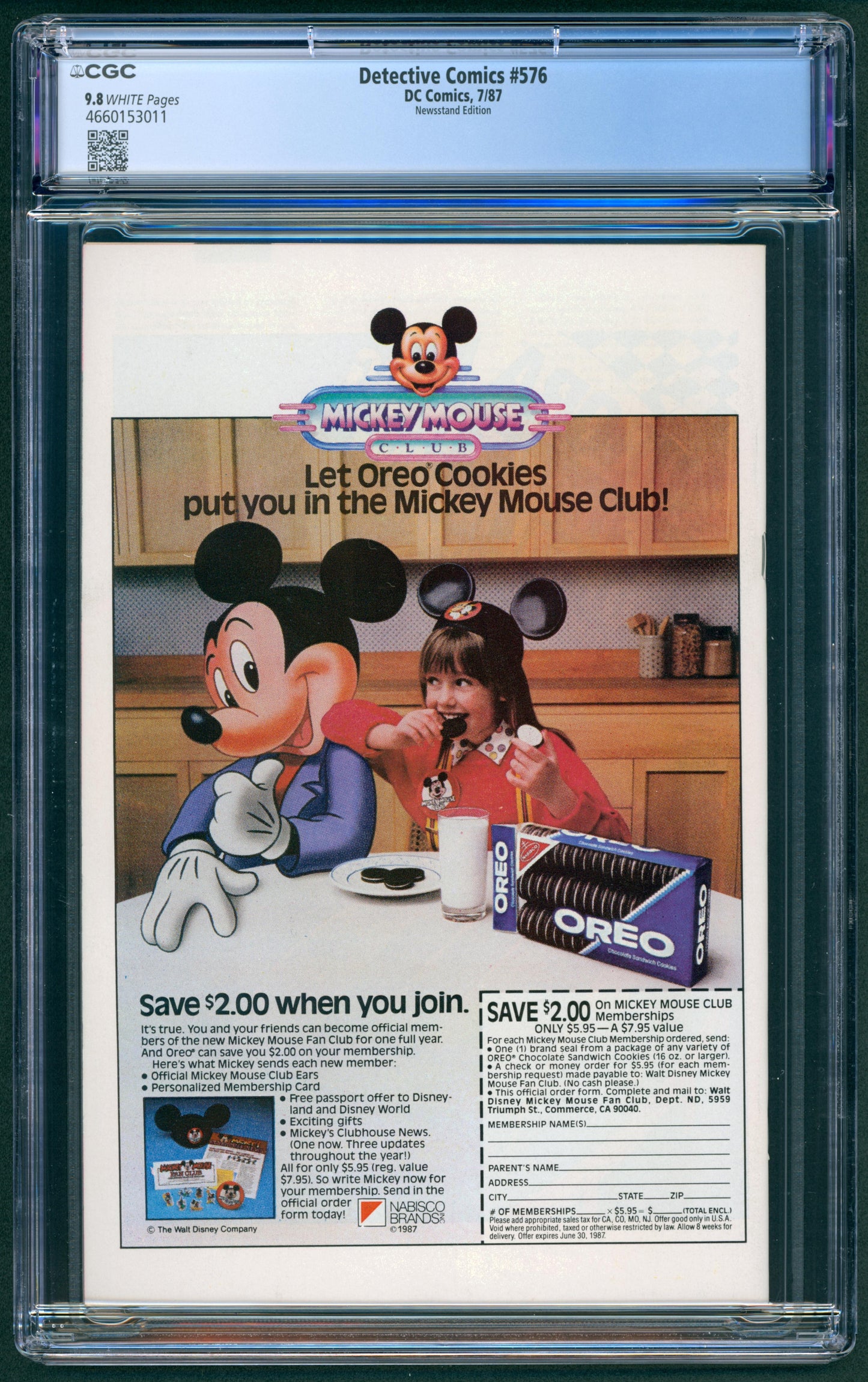 Detective Comics #576  CGC 9.8 Newsstand