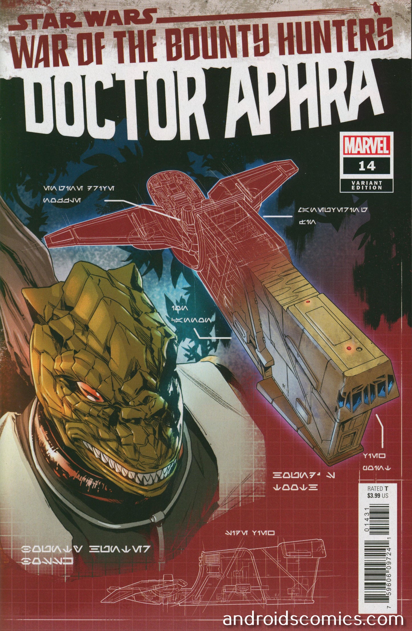 Star Wars Doctor Aphra #14 Villanelli Blueprint Variant Wobh NM