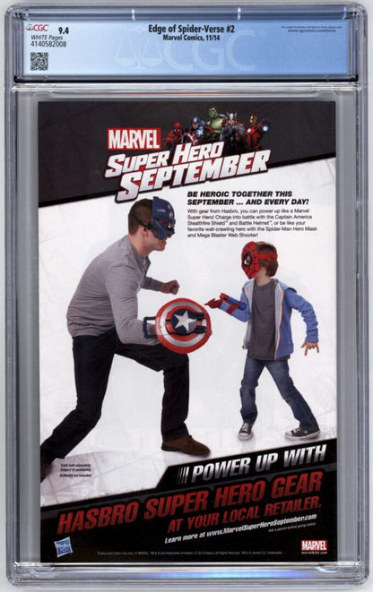 Edge of Spider-Verse #2 CGC 9.4  1st App. of Spider-Gwen