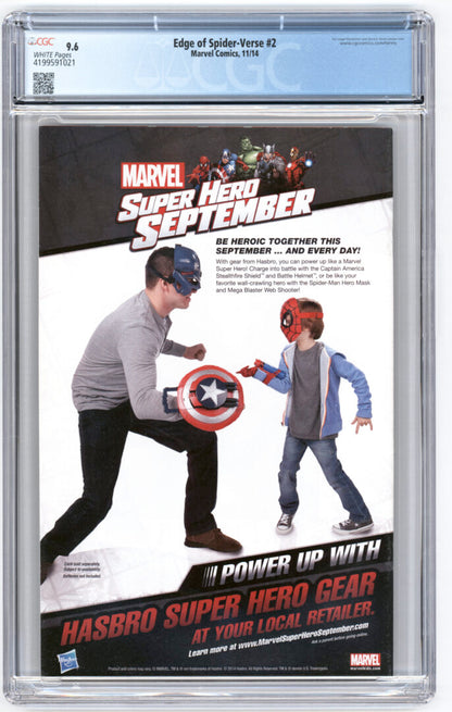 Edge of Spider-Verse #2  CGC 9.6  1st App. of Spider-Gwen