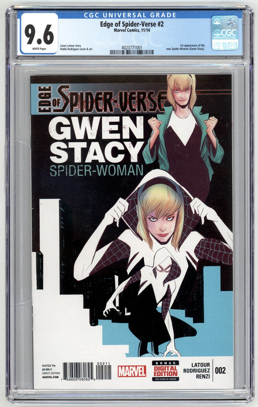 Edge of Spider-Verse #2  CGC 9.6  1st appearance of Spider-Gwen