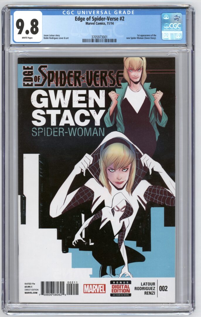 Edge of Spider-Verse #2  CGC 9.8  1st appearance of Spider-Gwen