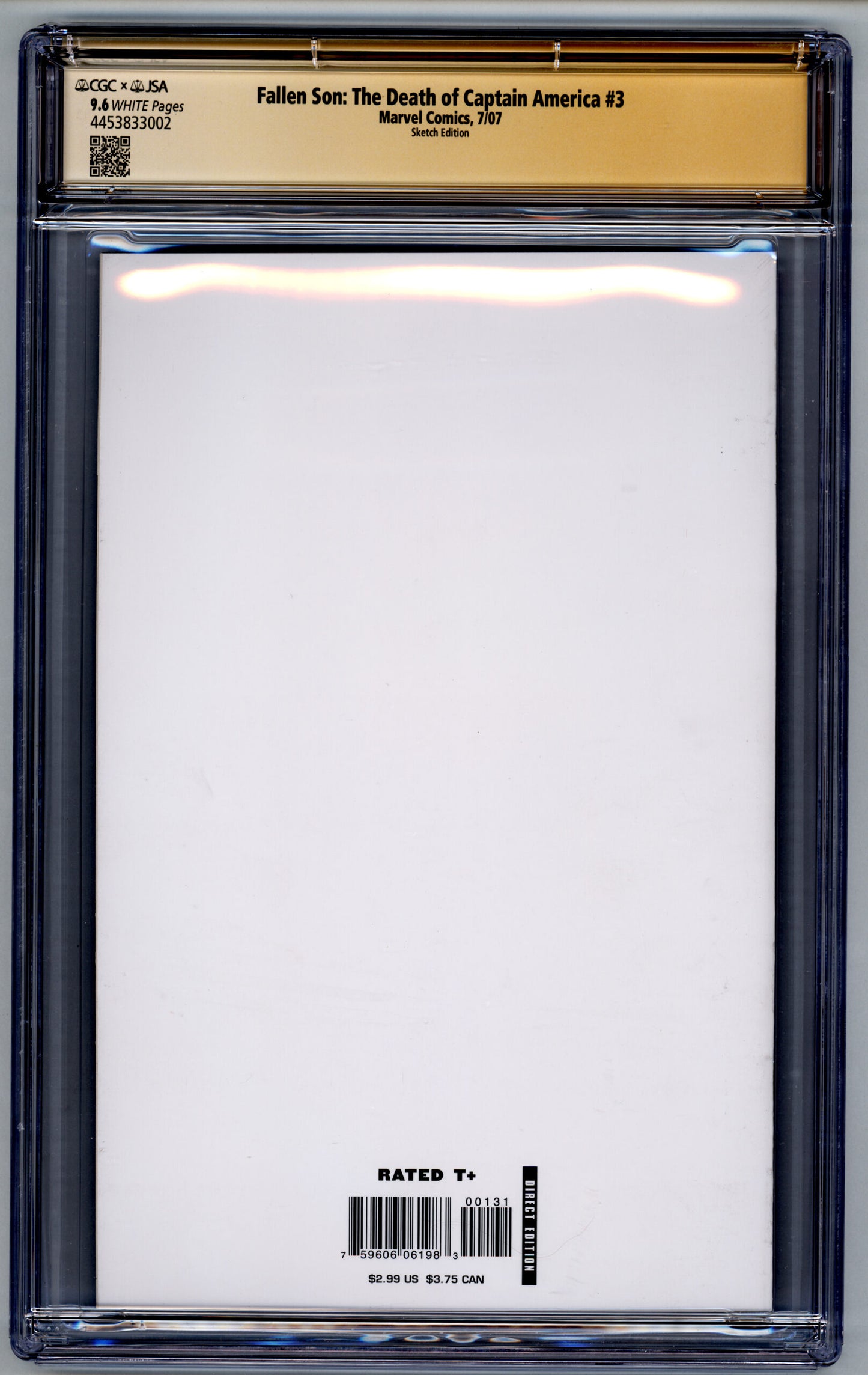 Fallen Son: Death of Captain America #1 CGC JSA 9.6  Signed by Steve Epting