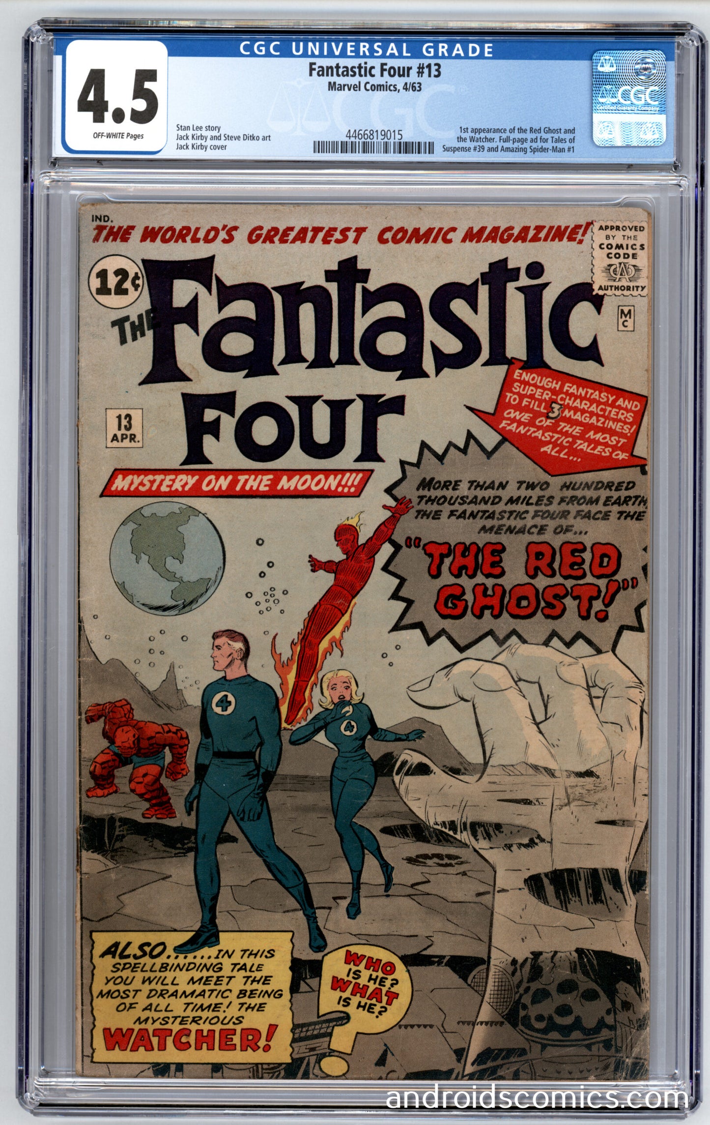 Fantastic Four #13 CGC 4.5 1st App. of the Watcher