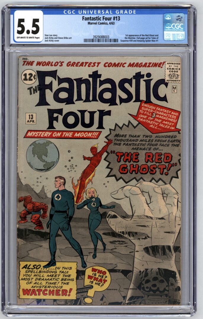 Fantastic Four #13  CGC 5.5  1st appearance of the Red Ghost and the Watcher
