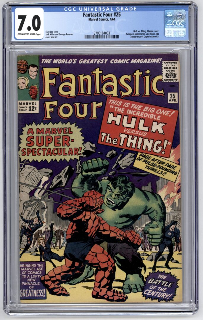 Fantastic Four #25  CGC 7.0  2nd Silver age App. of Captain America
