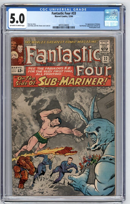 Fantastic Four #33  CGC 5.0  1st appearance of Attuma