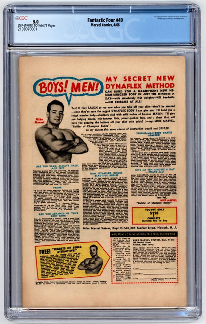 Fantastic Four #49  CGC 5.0  1st full App. of Galactus