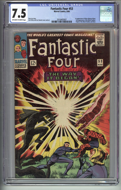 Fantastic Four #53  CGC 7.5  1st appearance of  Klaw  Origin of the Black Panther