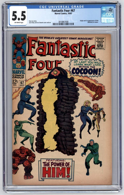 Fantastic Four #67  CGC 5.5  Origin & 1st App. of Him