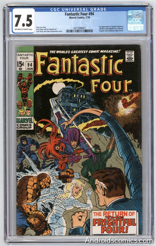 Fantastic Four #94  CGC 7.5  1st App. of Agatha Harkness