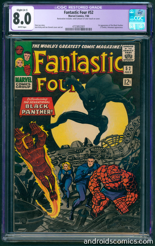 Fantastc Four #52 CGC 8.0 1st App. of the Black Panther