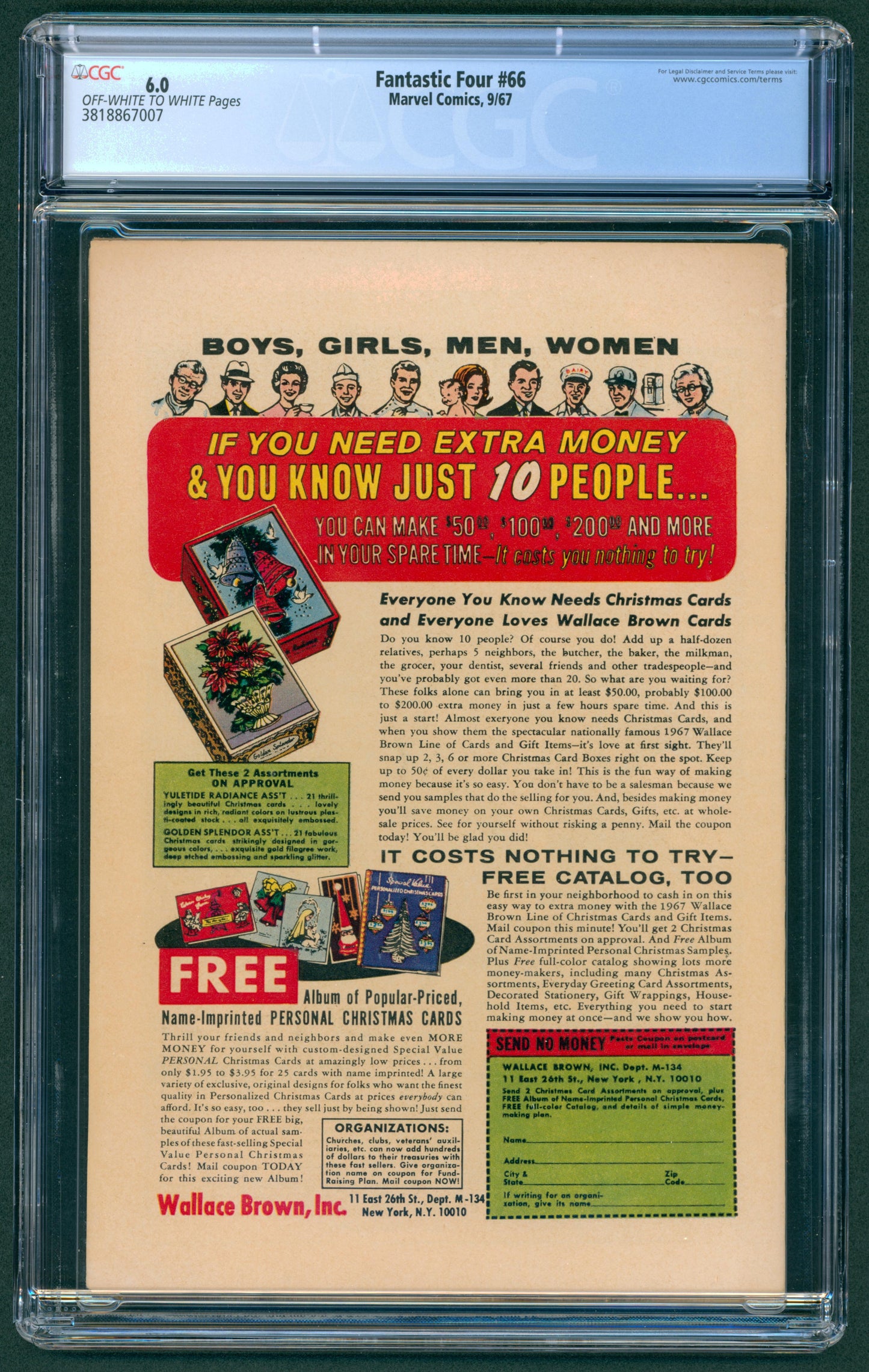 Fantastic Four #66  CGC 6.0  Origin of Him