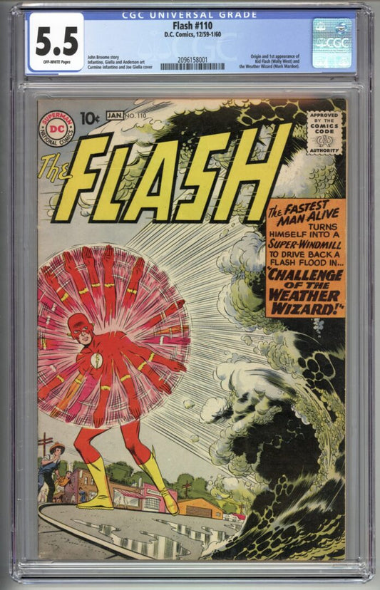 Flash #110  CGC 5.5 Origin & 1st appearance of Kid Flash (Wally West)