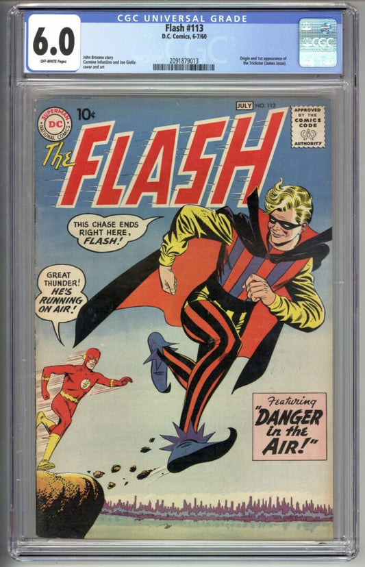 Flash #113  CGC 6.0  Origin & 1st appearance of the Trickster
