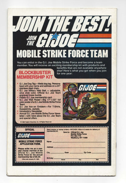 G.I. Joe #2  VG/FN  1st appearance of Kwinn
