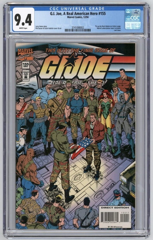 G.I. Joe #155  CGC 9.4  Last Issue