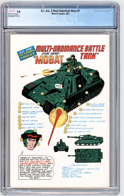 G.I. Joe #1  CGC 9.8